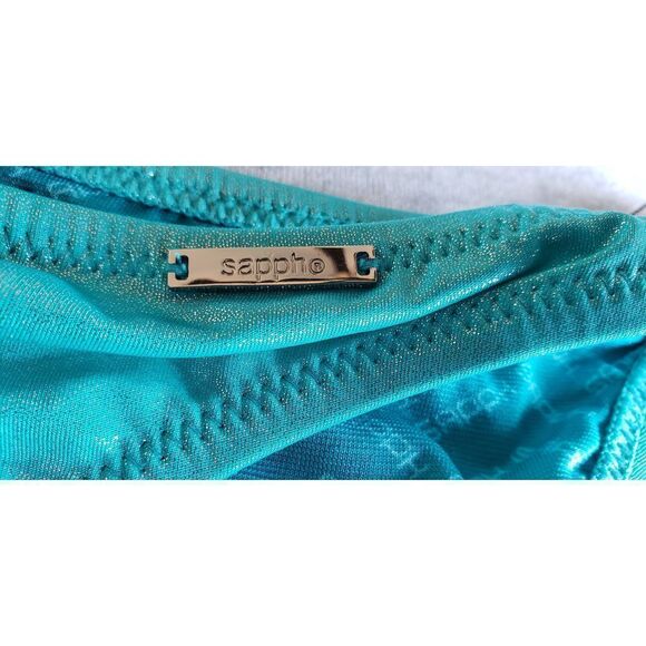 SAPPH TEAL SHIMMERY BIKINI SET NWT SIZE EURO M - Picture 7 of 10